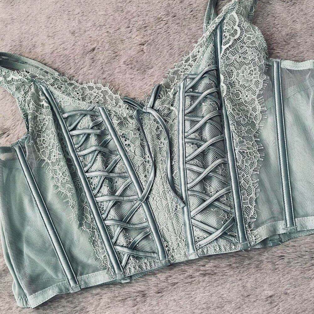 NWT Victoria Secret dream angels lace-up corset - Picture 2 of 8